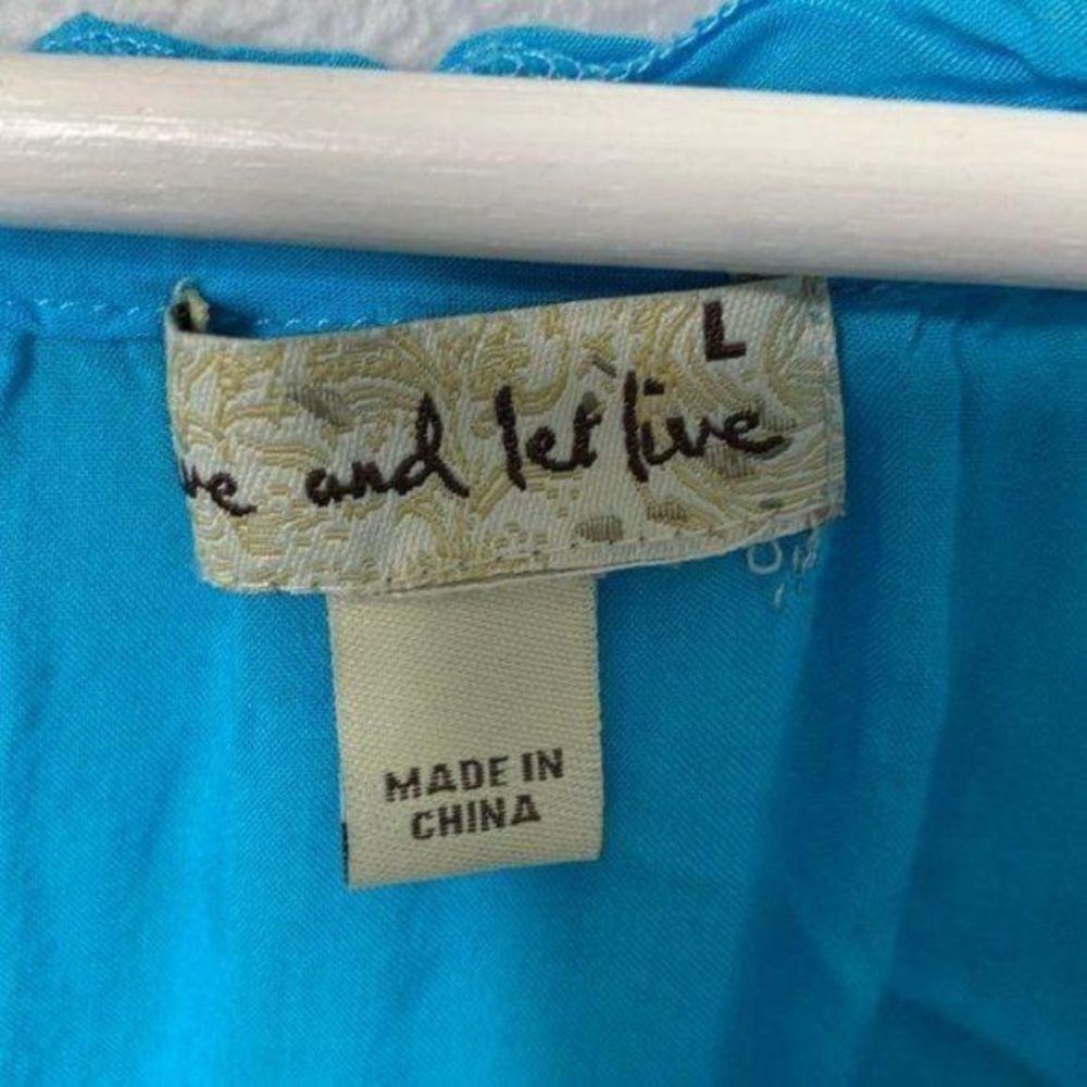 Live and Let Live Embroidered Blouse - Picture 2 of 3